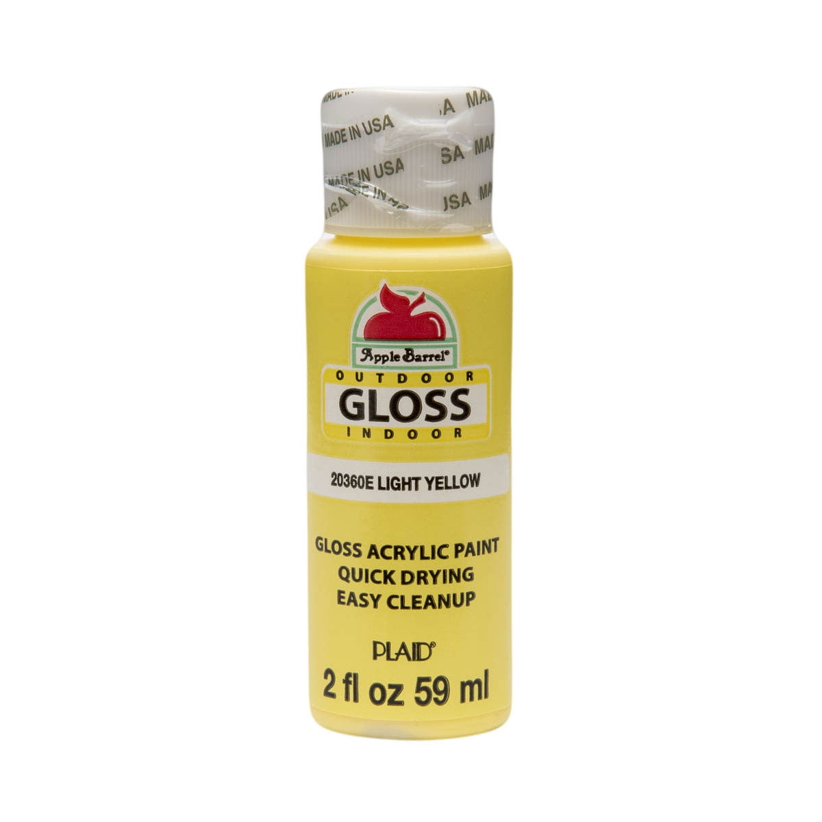 Apple Barrel Acrylic Craft Paint, Gloss Finish, Light Yellow, 2 fl oz