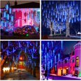 thumbnail image 5 of Sinhoon Meteor Shower Rain Lights, 11.8inch 8 Tube 192 LEDs Christmas Icicle Lights for Christmas Trees, Patio Garden Lawn Outdoor Decorations(Blue), 5 of 5