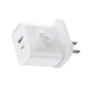 Space Saving Wall Adapter with Type-C, USB-A, Wearable Charging Point, Multi Device Power for Outlet Travel Daily