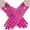 Rose Red, variant on Elegant Satined Gloves for Women Formal Occasion Gloves Ceremonial Wrist Length Pearls Gloves for Evening Dancing Party