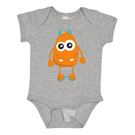 

Inktastic Cute Monster Orange Monster Funny Monster Horns Gift Baby Boy or Baby Girl Bodysuit