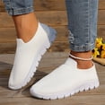 thumbnail image 6 of Domzle Walking Shoes Women Slip on Sneaker Non Slip Work Arch Support Tennis Plantar Fasciitis Orthopedic Breathable Mesh Comfortable Ladies Nursing White 43, 6 of 6
