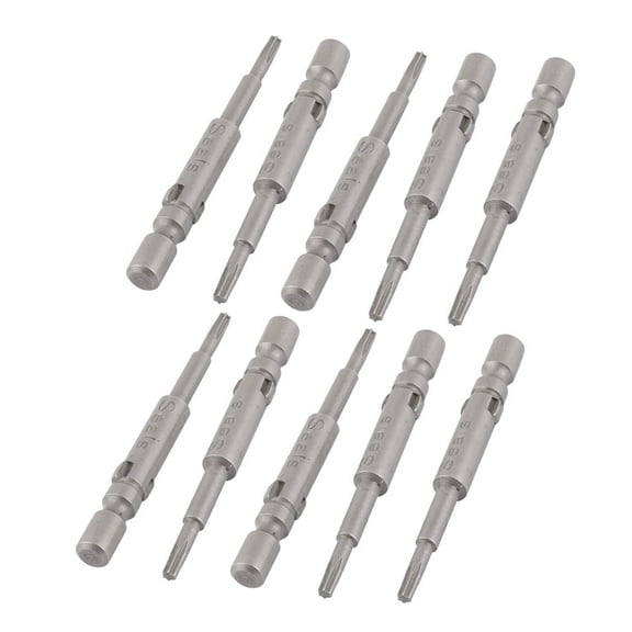 1.6mm Tip 4mm Round Shank T6 Magnetic Torx Screwdriver Bits Tool 10pcs