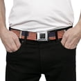 thumbnail image 3 of Buckle-Down Belt, Seatbelt Buckle Belt, American Flag Weathered Color Repeat, Youth 22 to 32 Inches, 3 of 9