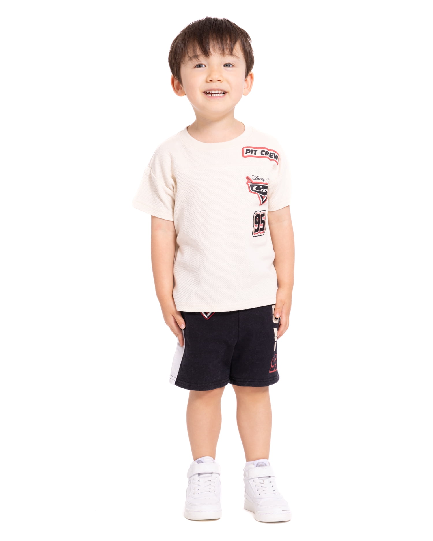 Pixar Cars Toddler Boys Mesh Graphic Tee with Short Sleeves, Sizes 12M-5T