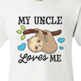 thumbnail image 4 of Inktastic My Uncle Loves Me with Sloth and Hearts Youth T-Shirt, 4 of 5