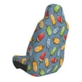 thumbnail image 2 of Wukai Fruit Ice Cream Full Set Car Seat Covers with Soft Padding Universal Auto Front Seats Protector and Cushion Mat, 2 of 5