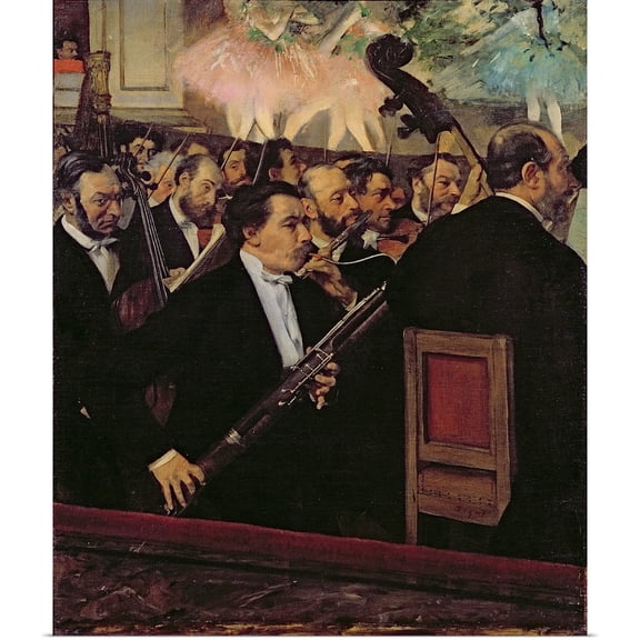 Great BIG Canvas | Rolled Edgar Degas Poster Print entitled The Opera Orchestra, c.1870