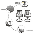 thumbnail image 5 of Kozyard Modern Classic Outdoor Metal Swivel Chairs  ( 2 Pack Dark Brown ), 5 of 6