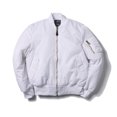 thumbnail image 1 of DAFEILI Military MA1 Nylon Padded Windproof Winter White Men Bomber Jacket Quilted Flight Jacket Unisex, 1 of 5