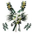 thumbnail image 1 of Billuyoard 12 Pieces Wedding Car Decorations Kit Silk Bows Flower Ribbon Set Kits de decoración para fiestas Verde, 1 of 1