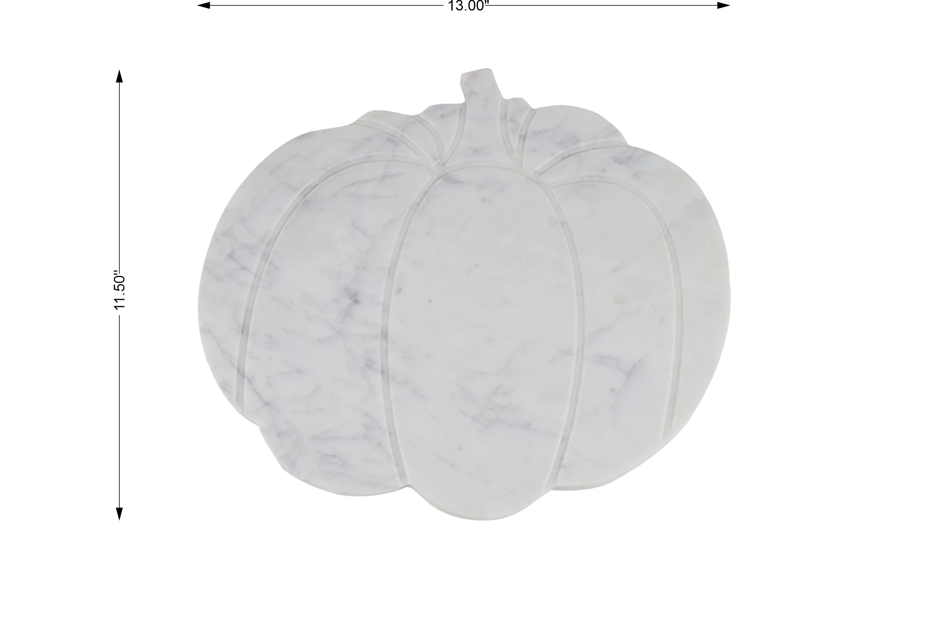 Way To Celebrate Halloween Pumpkin Marble Serveboard, White, 13 in