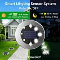 thumbnail image 7 of CHARKEE 12 Pack Solar Ground Lights, 8 LED Disc Outdoor Solar Light for Pathway Walkway Yard Garden Decor, 7 of 7