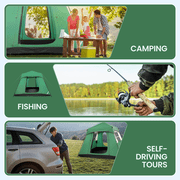 MARNUR 6-Person Instant Cabin Tent, Camping Tent with Carry Bag , Instant Setup, Outdoor, Hiking, Traveling, Green