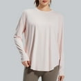 thumbnail image 2 of AherBiu Workout Tops for Women Lightweight Casual Loose Long Sleeve Athletic Shirt Crewneck Activewear, 2 of 6
