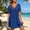 Blue, variant on Womens Swimsuit Coverup Lace Crochet V Neck Bathing Suit Cover Up Dress Beach Cover Ups for Swimwear, Boho Floral Embroidered(Blue,S)