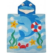 Dolphin and Sea Friends Hooded Beach Kids Bath Towel