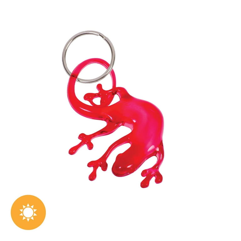 Color-Changing Key Chain Lizard - Red by DelSol for Women - 1 Pc
