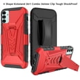thumbnail image 3 of Kaleidio Case For Samsung Galaxy A13 5G [Transform] Rugged Holster [Belt Clip][Shockproof] Armor Cover [Kickstand] [Red/Black], 3 of 4
