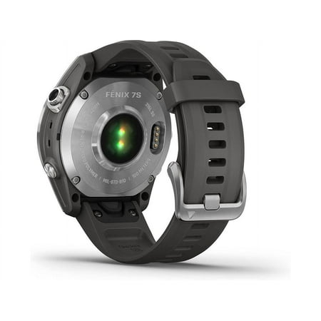 Garmin fenix 7S 42mm Multisport GPS Smartwatch, Silver with Graphite Band