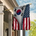 thumbnail image 4 of Zipper Flag American Show Korean Flag USA South Korea Patriotic Root Garden Flag, Double-Sided Decorative Outdoor Flag, Patriotic Polyester Yard Flag 12 x 18 in, 4 of 5