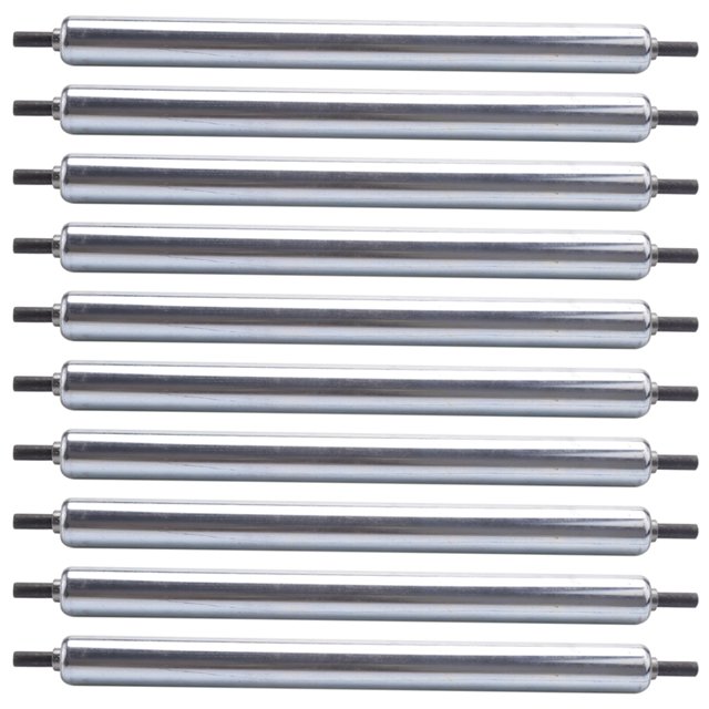 10pcs 25mm x 300mm Carboon Steel Assembly Line Conveyor Roller