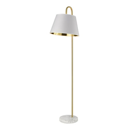 Brass Elk - Elk Vance Floor Lamp In Aged Brass And White D4066