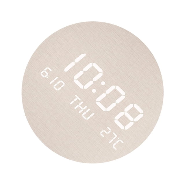 Reloj de pared digital Inteprter liviano Estilo único 19,5 cm beige