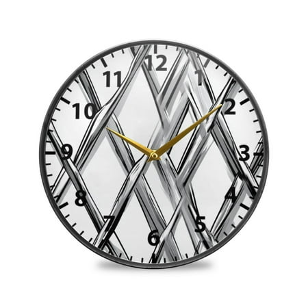 Irregular Texture Pattern Wall Clock Modern Decor Acrylic Clock Golden Hands 9.5in