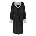thumbnail image 2 of Fjofpr Robes for Women Bathrobe Robes for Women with Hood Robes for Women Plus Size on Clearance Unisex Winter Women Lengthened Shawl Bathrobe Long Sleeve Robe Hooded Coat, 2 of 6