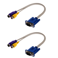 thumbnail image 1 of 2X TV-Out VGA to S-Video/RCA Cable Adapter, 1 of 4