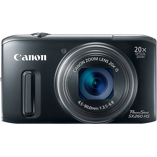 Restored Canon PowerShot SX260 HS 12.1 MP Digital Camera - Black