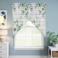 thumbnail image 6 of Daisy Eucalyptus Leaves Swag Valances for Windows 2 Pack Floral Spring White Wood Grain Swag Kitchen Curtains 36 Inches Long Rod Pocket Short Window Treatment for Kitchen Bathroom 28"x36", 6 of 9