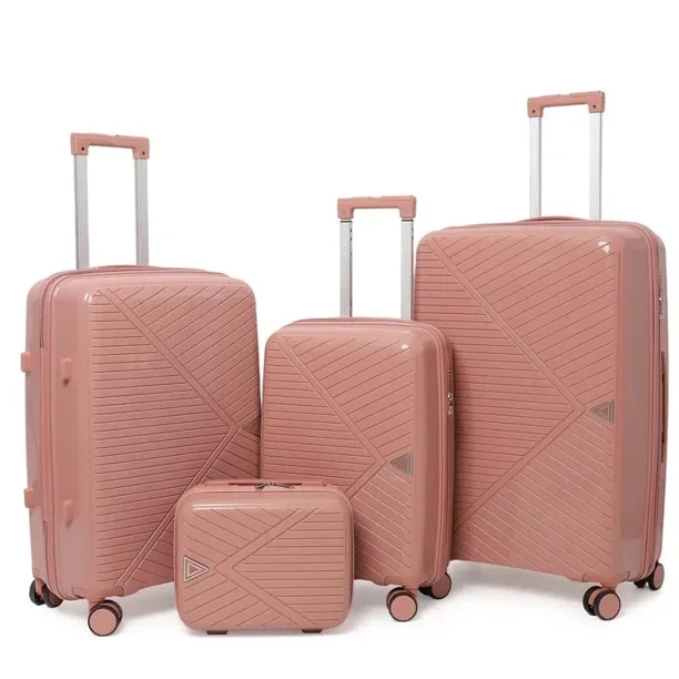 Kit de embarque de carrusel de equipaje con código de acceso, 4 Uds., para hombres y mujeres, estuche ligero con cremallera de PP