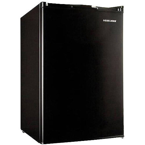 Black & Decker 2.7 cu ft Refrigerator with Freezer, Black, Refurbished