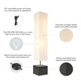 thumbnail image 3 of CO-Z  58” Mid-Century Minimalist Free-Standing Box Floor Lamp, Rice Paper Shade, Off White, Wood Base, 3 of 5