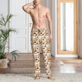 thumbnail image 5 of Uemuo Mushroom Pattern Men's Wide Leg Palazzo Lounge Pants with Pockets Light Weight Loose Comfy Casual Pajama Pants-Medium, 5 of 9