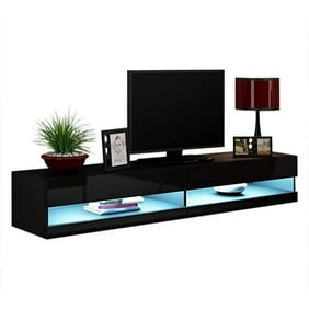 Solo 200 Modern Led Tv Stand Fits Up To 90 Walnut Gray Solo 200 Modern Led Tv Stand Fits Up
