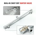 thumbnail image 5 of sumerain Dual Showerhead Combo with Built-In Shut-Off Valve, 6 Settings and 20 Inch Long Shower Arm for Couples, Chrome Finish, 5 of 11