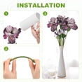 thumbnail image 4 of 1-Pack WHite Brown Artificial Iris Flowers with Flower Bud,17.7 Inch Faux Iris PU Bouquets Real Touch for Home/Wedding, 4 of 7