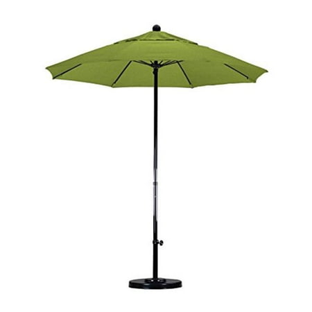 7.5 ft. Round 100 Percentage Fiberglass Frame Umbrella  Push Lift & Black Pole Sunbrella Macaw
