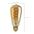 thumbnail image 3 of Satco 4w ST19 E26 LED 120v 2000K 260 lumens Vintage style filament lamps, 3 of 10
