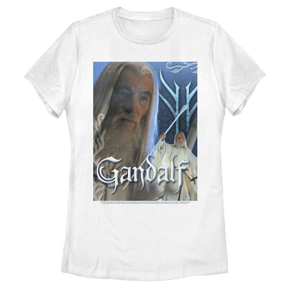Women's The Lord of the Rings Two Towers Gandalf the White  Graphic Tee White Small