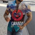 thumbnail image 3 of Nueva camisa hawaiana con estampado completo "I Love Canada" de verano para hombre, camisa informal de manga corta con botones para hombre, camisa de playa de talla grande, 3 of 5