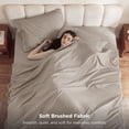 thumbnail image 4 of U by Bedsure Extra Deep Pocket King Sheets Set, Fits 18"-21" Mattresses, 4 Piece Soft Moisture Wicking Microfiber Bed Sheets, Beige, 4 of 9