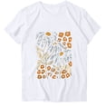 thumbnail image 2 of Fiudx Liquidación de Ahorros de Verano Camiseta de Manga Corta con Cuello Redondo Estampada para Mujer Top/Camisa de Cuello Redondo de Manga Corta, 2 of 3