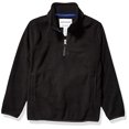thumbnail image 1 of Boys' Polar Fleece Quarter-Zip Pullover Jacket, Black, Large, 1 of 2