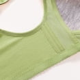 thumbnail image 5 of VISALY Women's Front Closure Wireless Bras Floral Print Bras Wireless Bras with Support and Lift Comfy Bras Lounge Bras Seamless Comfort Bras Full Coverage Wireless Bras Lounge Bras Green 48, 5 of 7