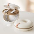 thumbnail image 2 of Doughnut Retainer Case with Hook Cleaning Brush Double Layers Portable Invisible Brace Storage Box Mouth Guard Denture Dental Aligner Container Holder, 2 of 8