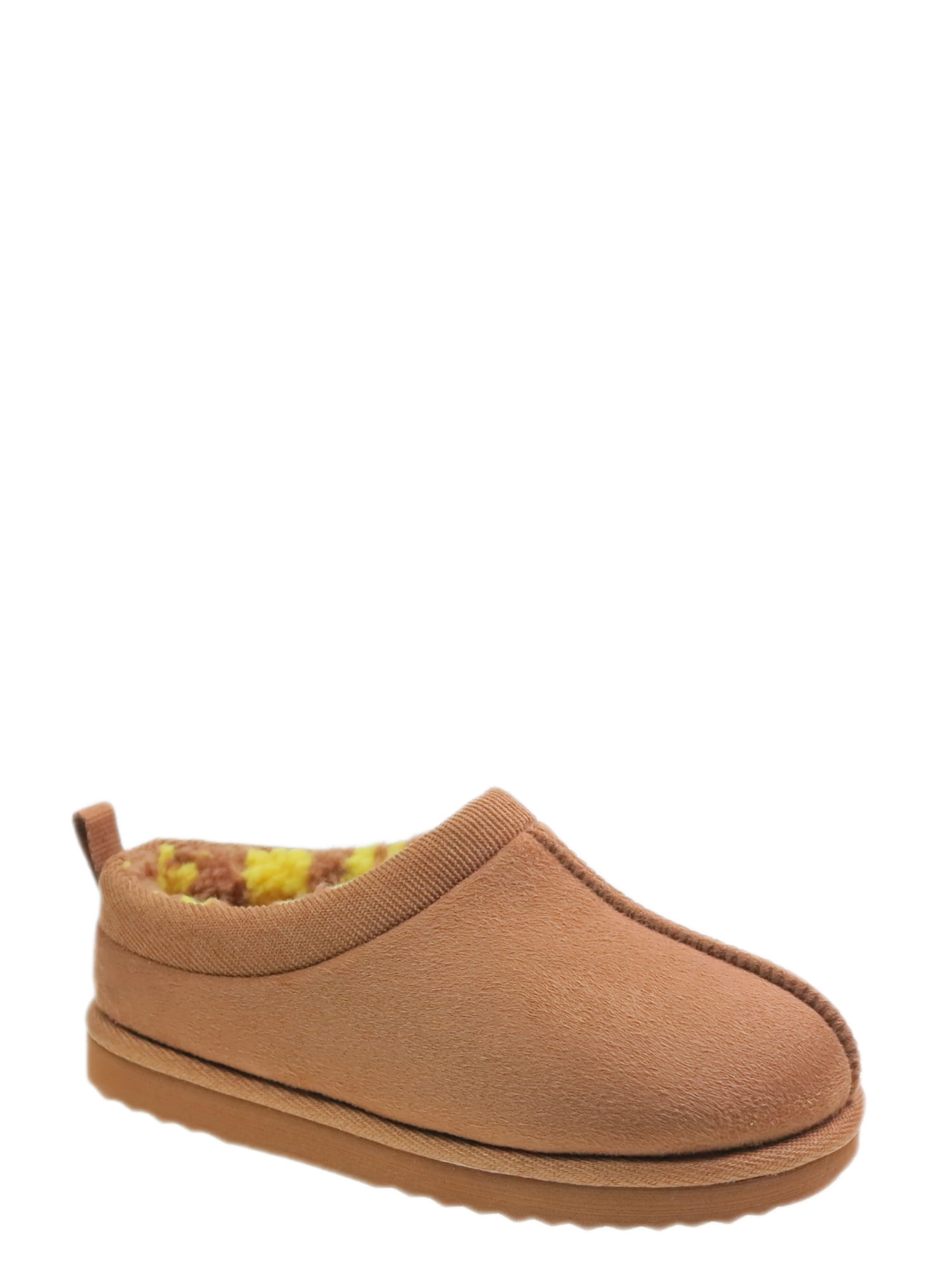 Joyspun Women's Ultra Short Faux Suede Platform Clog Slippers